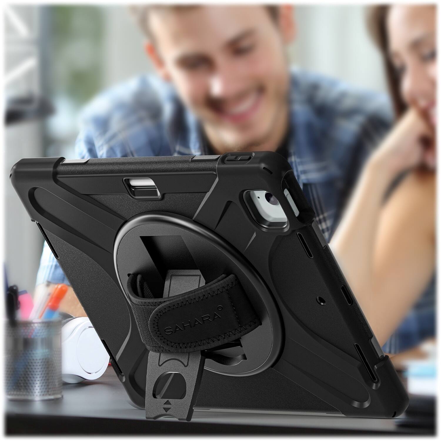 Alt View 18. SaharaCase - Raider-X Series Heavy-Duty Case for Apple iPad Air 13" M3/M2 - Scorpion Black.