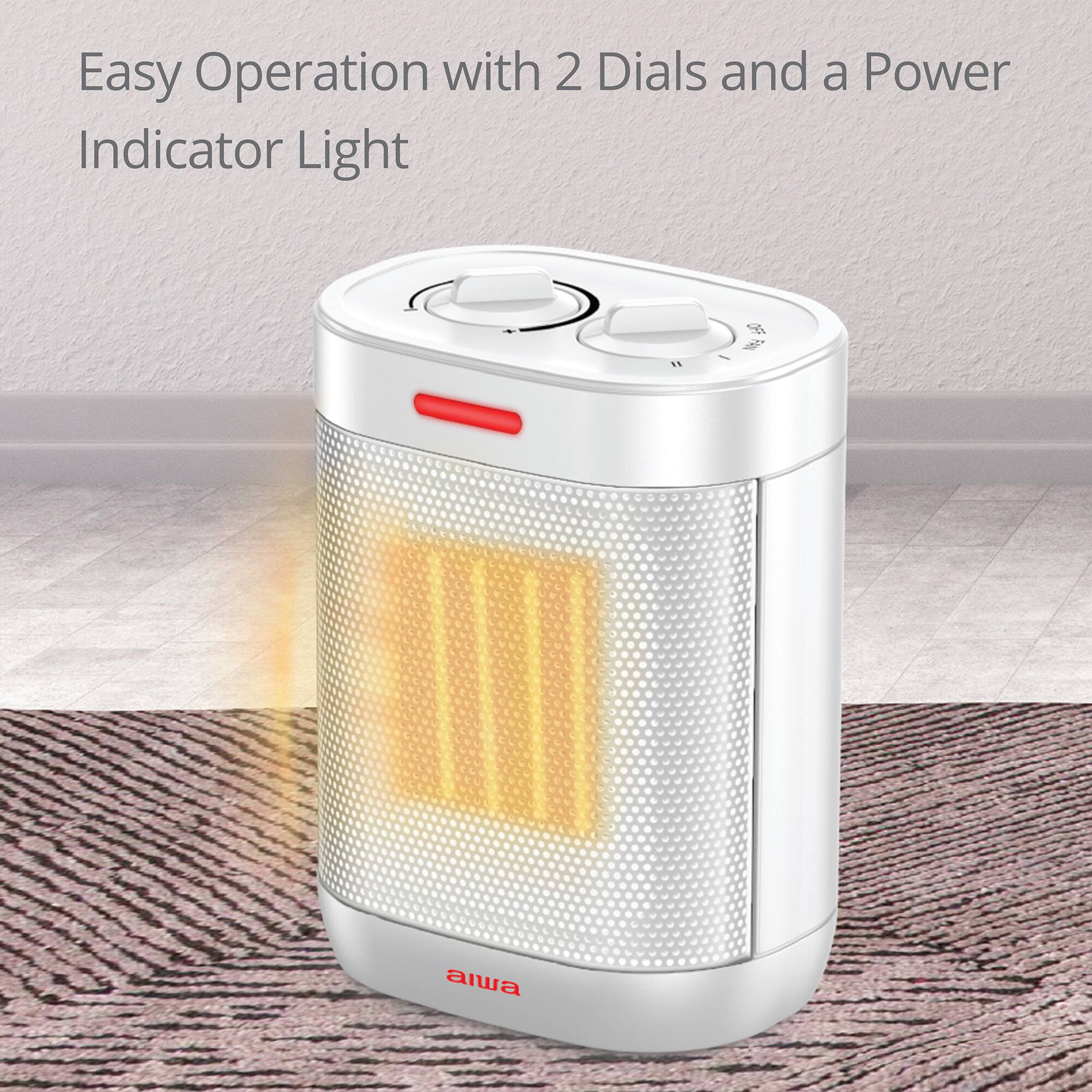 Easy Operation with 2 Dials and a Power Indicator Light