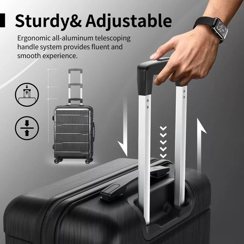 Sturdy & Adjustable

Ergonomic all-aluminum telescoping handle system provides fluent and smooth experience.