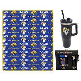 Pegasus - Los Angeles Rams 60" x 70" Logo Blanket and 30oz Stainless Steel Tumbler Combo - Multicolor