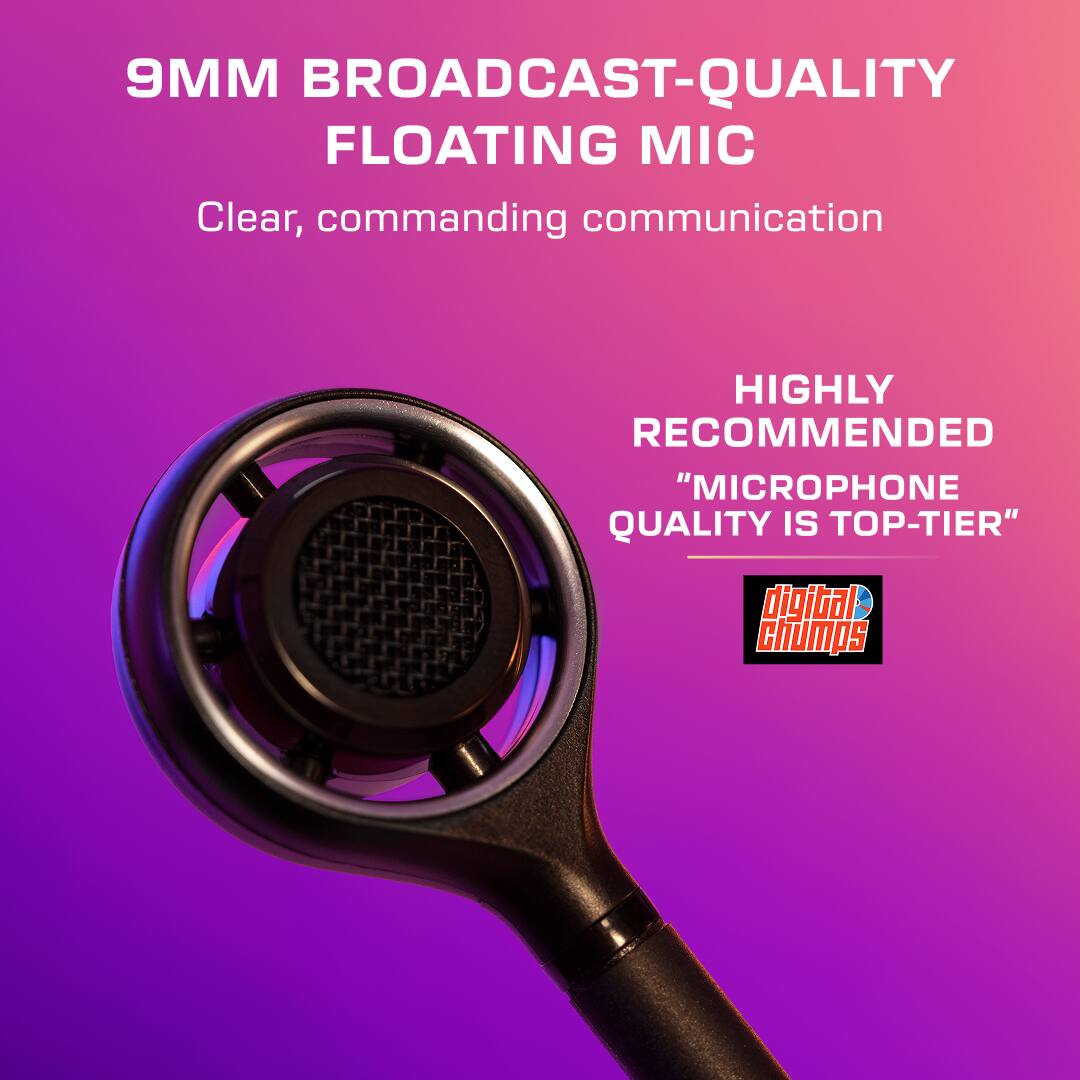 9MM BROADCAST-QUALITY FLOATING MIC  
Clear, commanding communication  

HIGHLY RECOMMENDED  
"MICROPHONE QUALITY IS TOP-TIER"  

digital chumps