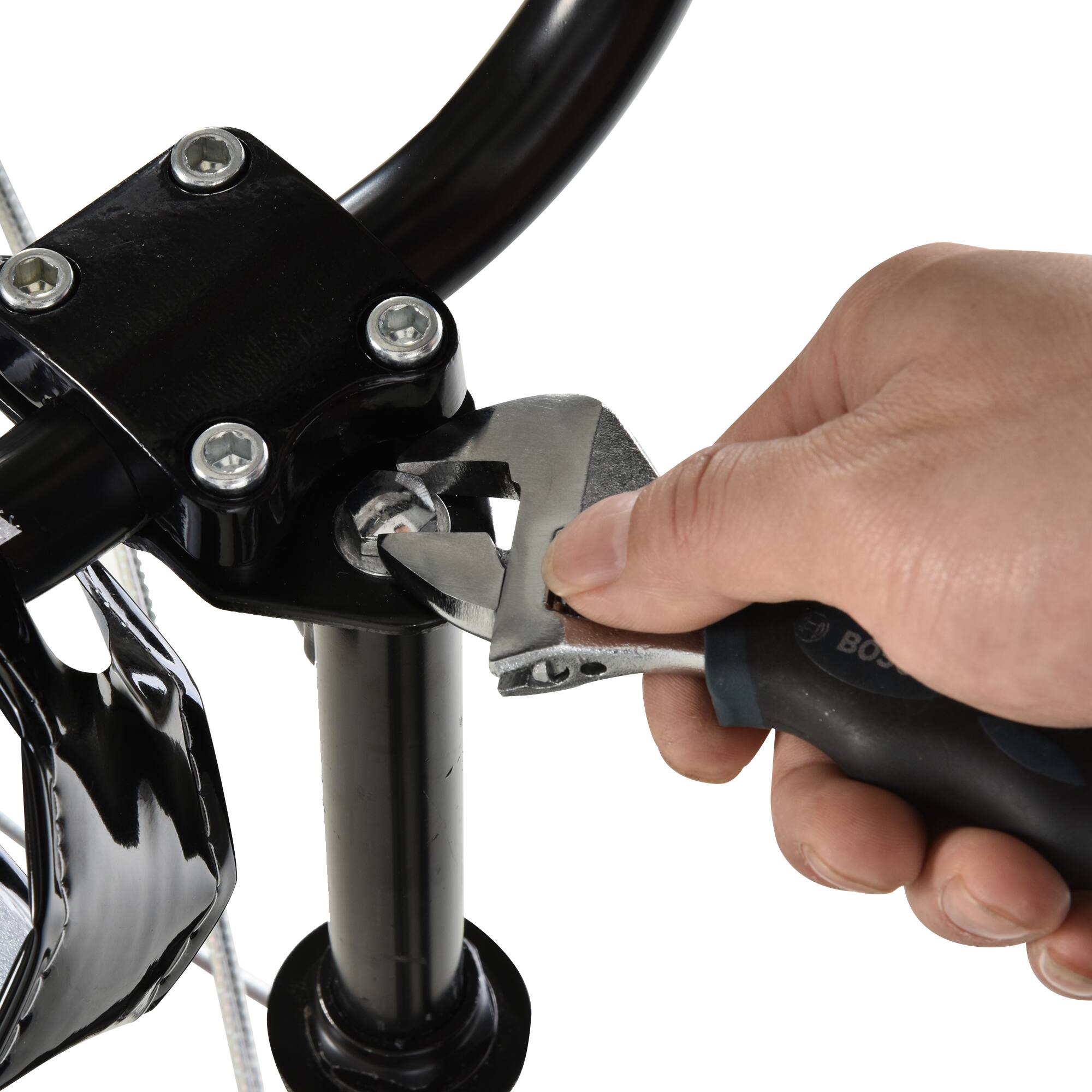 Alt View 5. Aosom - Youth Scooter Front and Rear Caliper Dual Brakes 12-Inch Inflatable Front Wheel Ride On Toy For Age 5+, Max Load 220lbs - Blue.