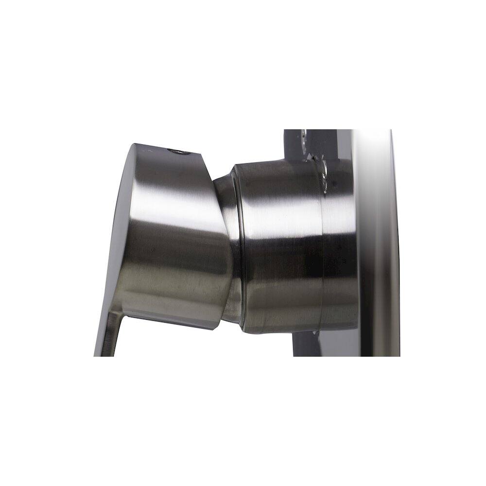 Left. Alfi - Brushed Nickel Shower Valve Mixer with Rounded Lever Handle - Silver.