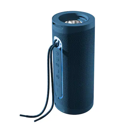 Front. Supersonic - Super Sonic Bass Lux Bluetooth Portable Speaker With LED Flashlight in Blue.