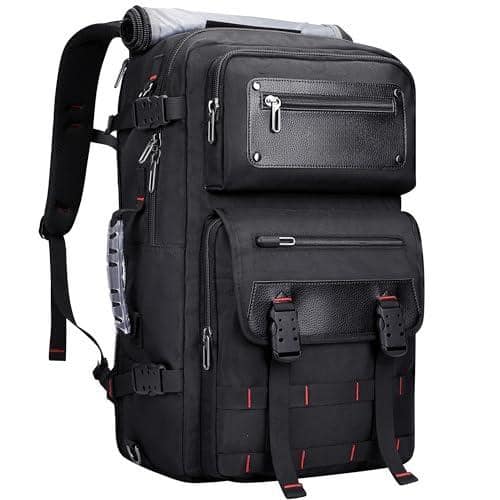 Live At Space - Carry On Travel Backpack For Men Duffle Bags Fit 17 Inch Laptop Airline Approved Backpack(b685 - Black