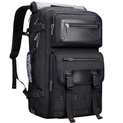 Front. Live At Space - Carry On Travel Backpack For Men Duffle Bags Fit 17 Inch Laptop Airline Approved Backpack(b685 Black) - Black.