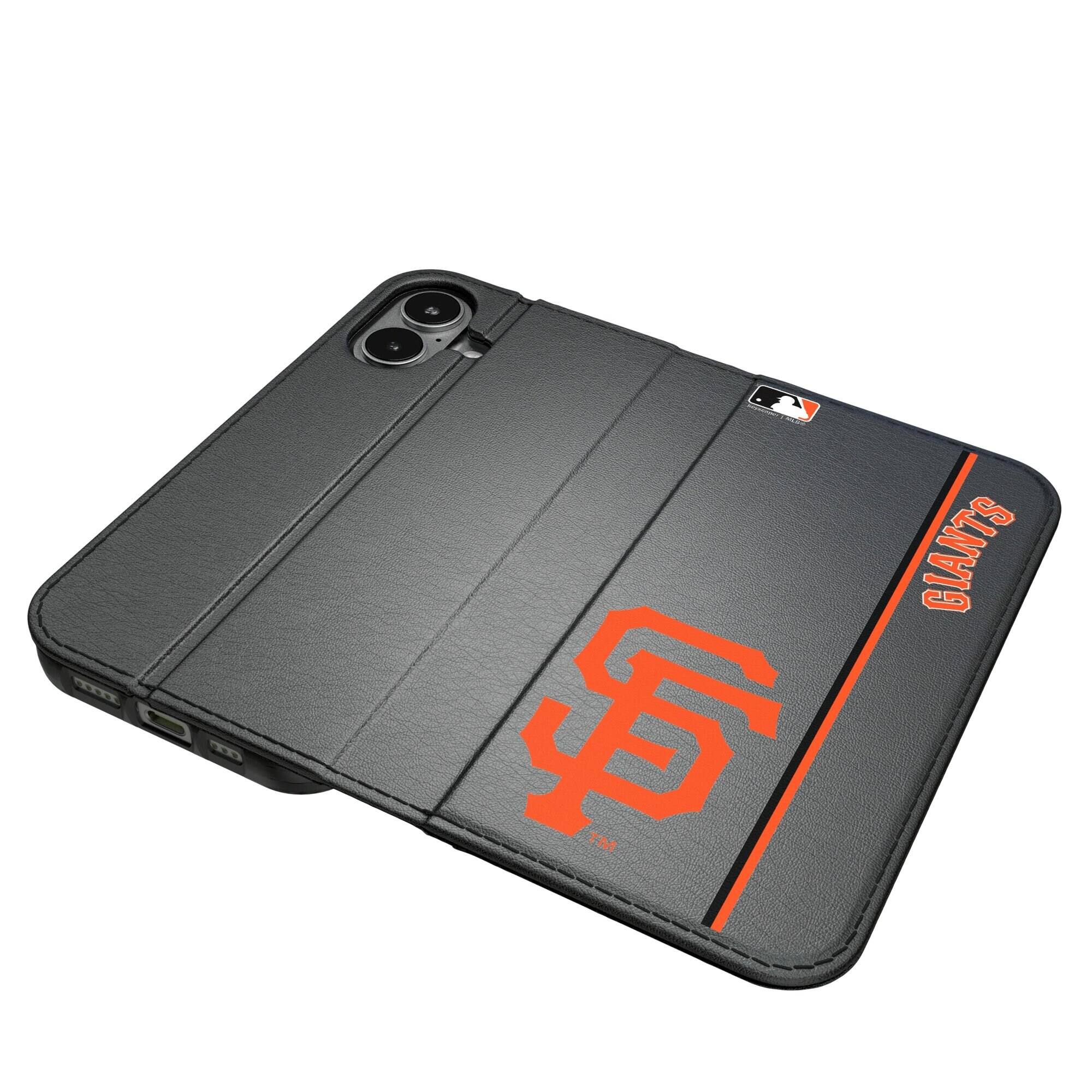 Alt View 3. Keyscaper - San Francisco Giants iPhone Folio 2.0 Case - 17 Pro Max - Black.