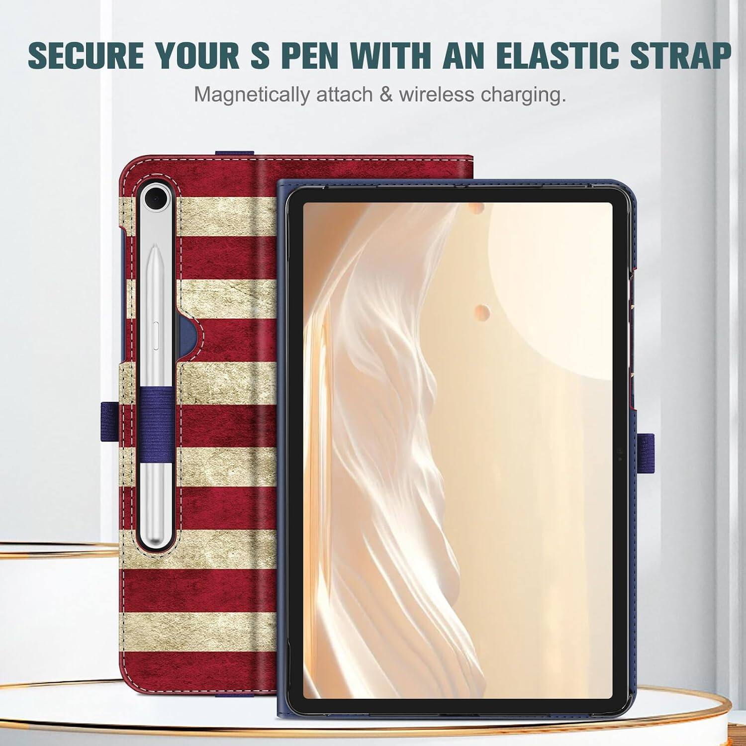 SECURE YOUR S PEN WITH AN ELASTIC STRAP  
Magnetically attach & wireless charging.