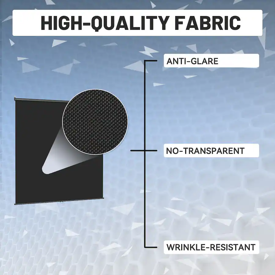 RAUBAY 6.7′ x 7.2′ Pull Down Screen Backdrop Retractable Collapsible ...
