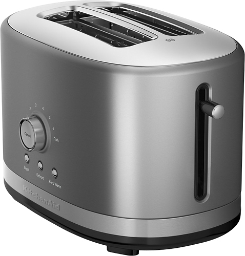 KitchenAid - KMT2116CU 2-Slice Extra-Wide-Slot Toaster - Contour Silver