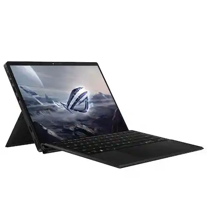 Front. ASUS - ASUS ROG Flow Z13 2.5K 180Hz 3ms ROG Nebula Touchscreen 13.4" Convertible 2-in-1 Gaming Notebook AMD Ryzen AI MAX 390 - Black.