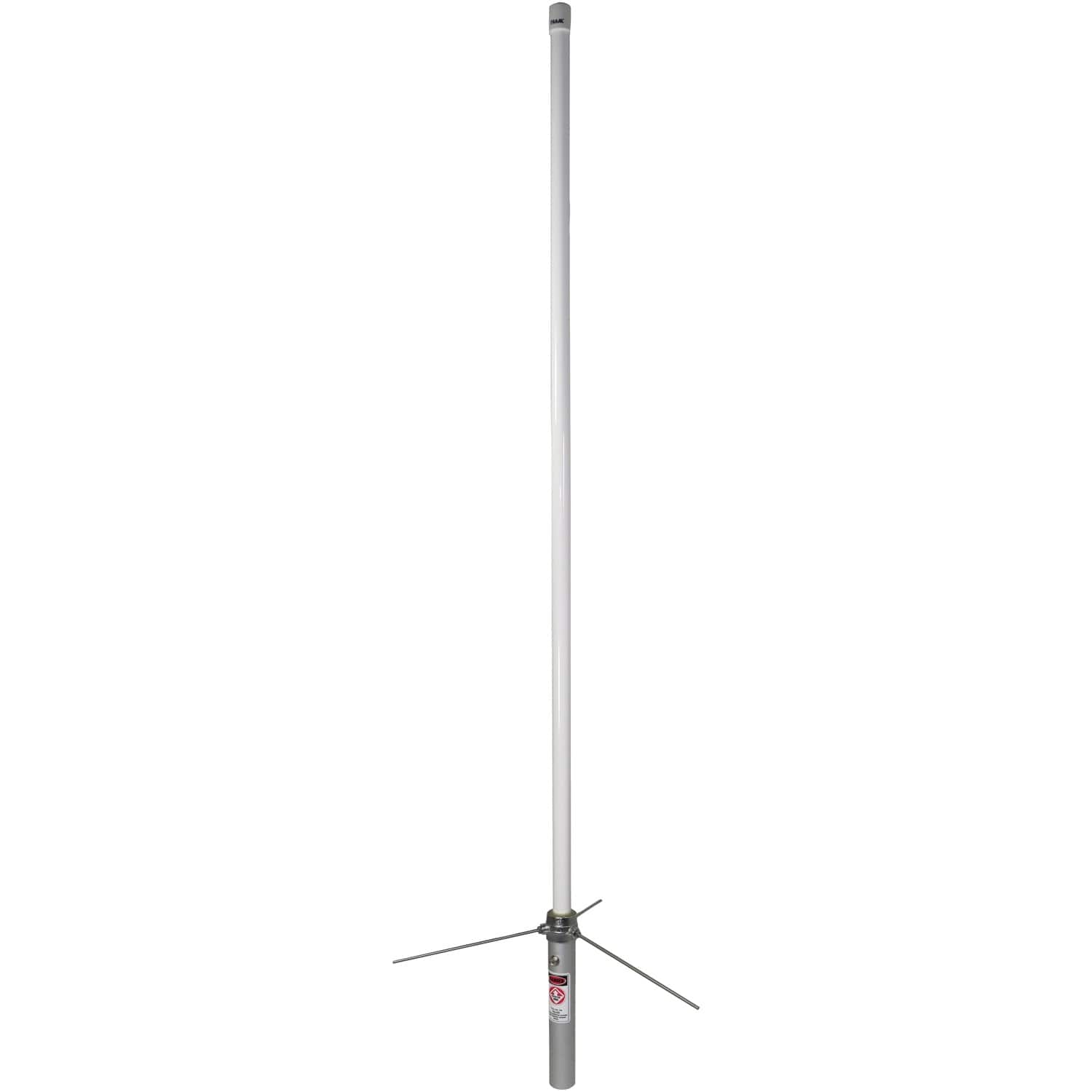Tram - 1477 Pre-Tuned 144 MHz-148 MHz VHF/430 MHz-460 MHz UHF Amateur Dual-Band Base Antenna with White Fiberglass, 1477 - Silver