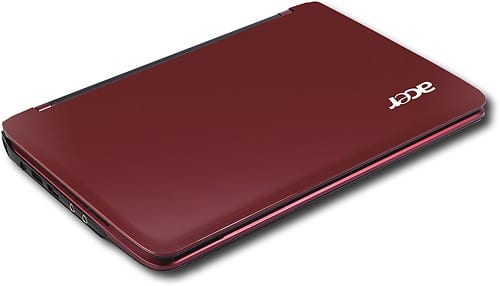 Front Standard. Acer - Aspire One Netbook with Intel® Atom™ Processor - Ruby Red.
