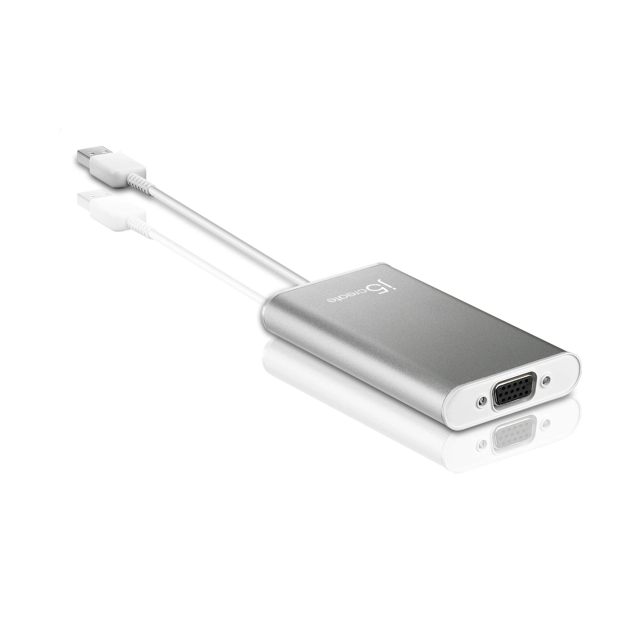 Angle. j5create - USB 2.0 VGA Display Adapter - Silver.