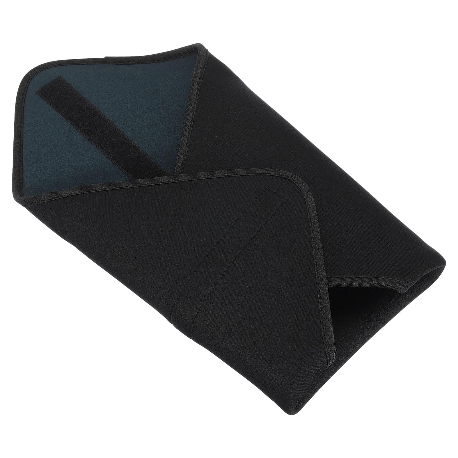 Unique Bargains - Camera Protective Wrap, 14"x14" Lens Wrap Cloth with Neoprene, Pouch Bag with Hook and Loop for Lens, SLR - Black Grey