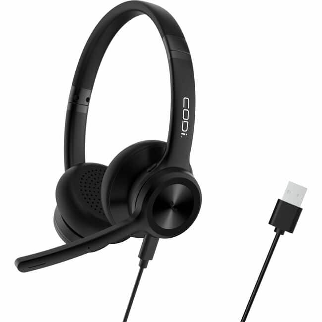 CODi - CLARO Wired Stereo Dual Ear Headset - USB Type C - Wired - with Integrated AI-Powered ENC Noise Cancelling - Unknown