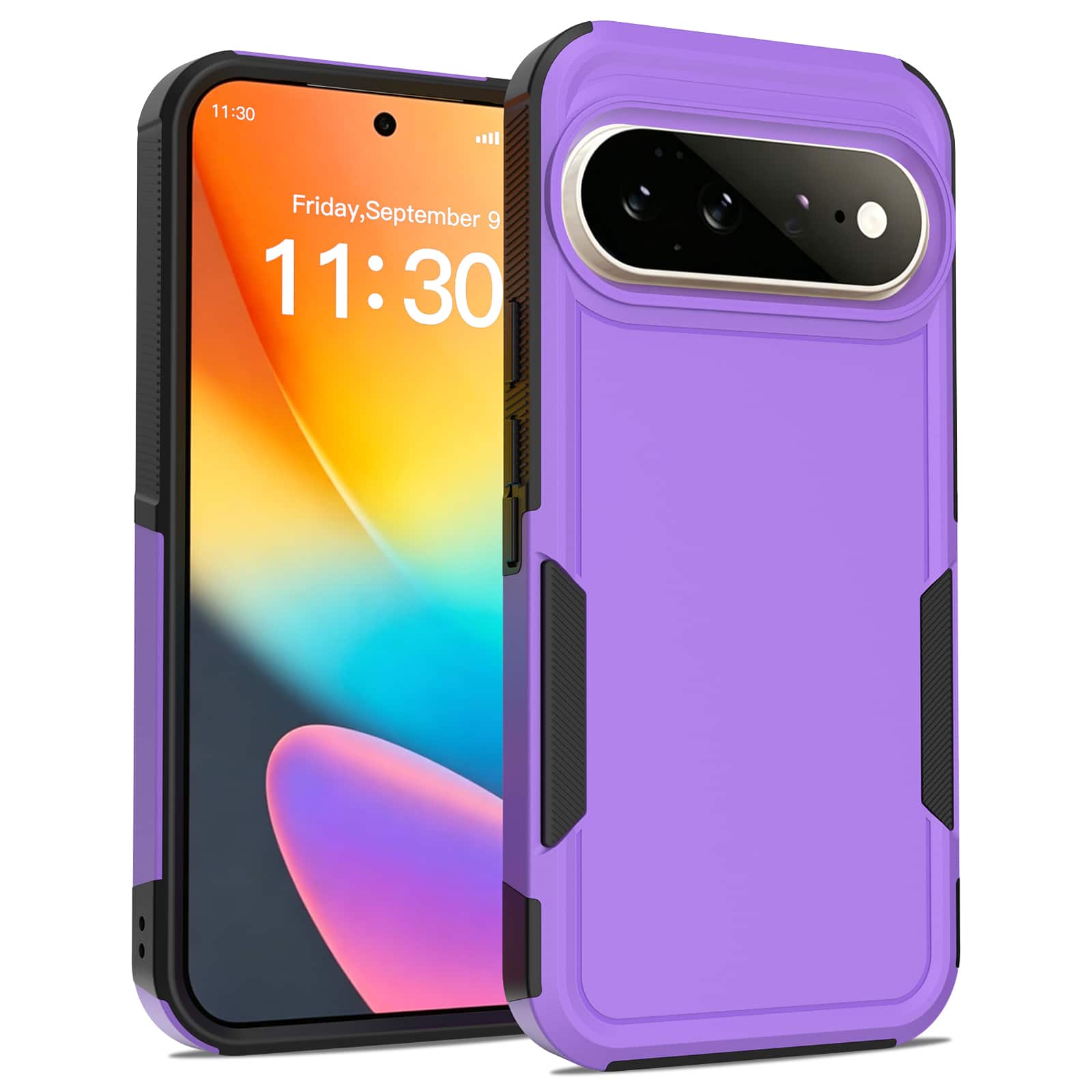 UUCOVER - Shockproof Case for Google Pixel 11 Pro XL Hybrid Dual Layer TPU + PC Protective Anti-Slip Rugged Back Cover - Purple price history on PriceWatchPro