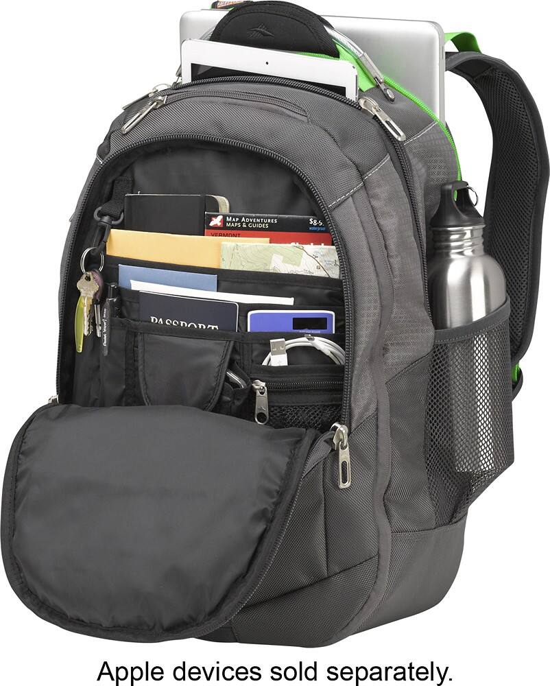 Best Buy: High Sierra Laptop Backpack Kelly Green Charcoal Black 64351-4500