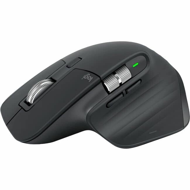 Logitech - MX MASTER 3S Performance Wireless Mouse - Darkfield - Wireless - 32.81 ft - Bluetooth/Radio Frequency - 2.40 - Wireless - Gray