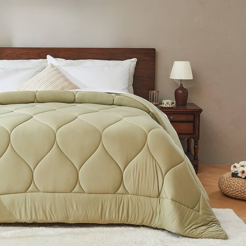 Alt View 5. Bestier - Queen Size All-Season Down Alternative Comforter – Lightweight Duvet Insert with Corner Tabs, Skin-Friendly - ORANGE.
