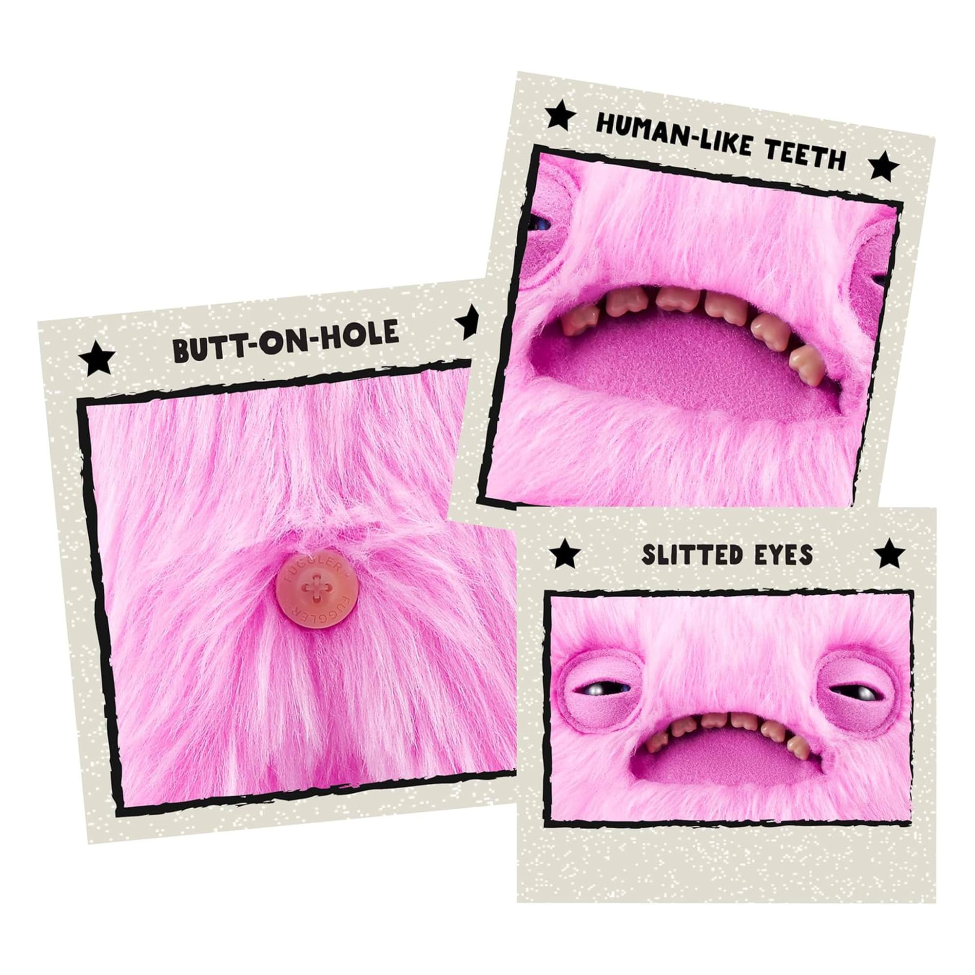 HUMAN-LIKE TEETH  
BUTT-ON-HOLE  
SLITTED EYES