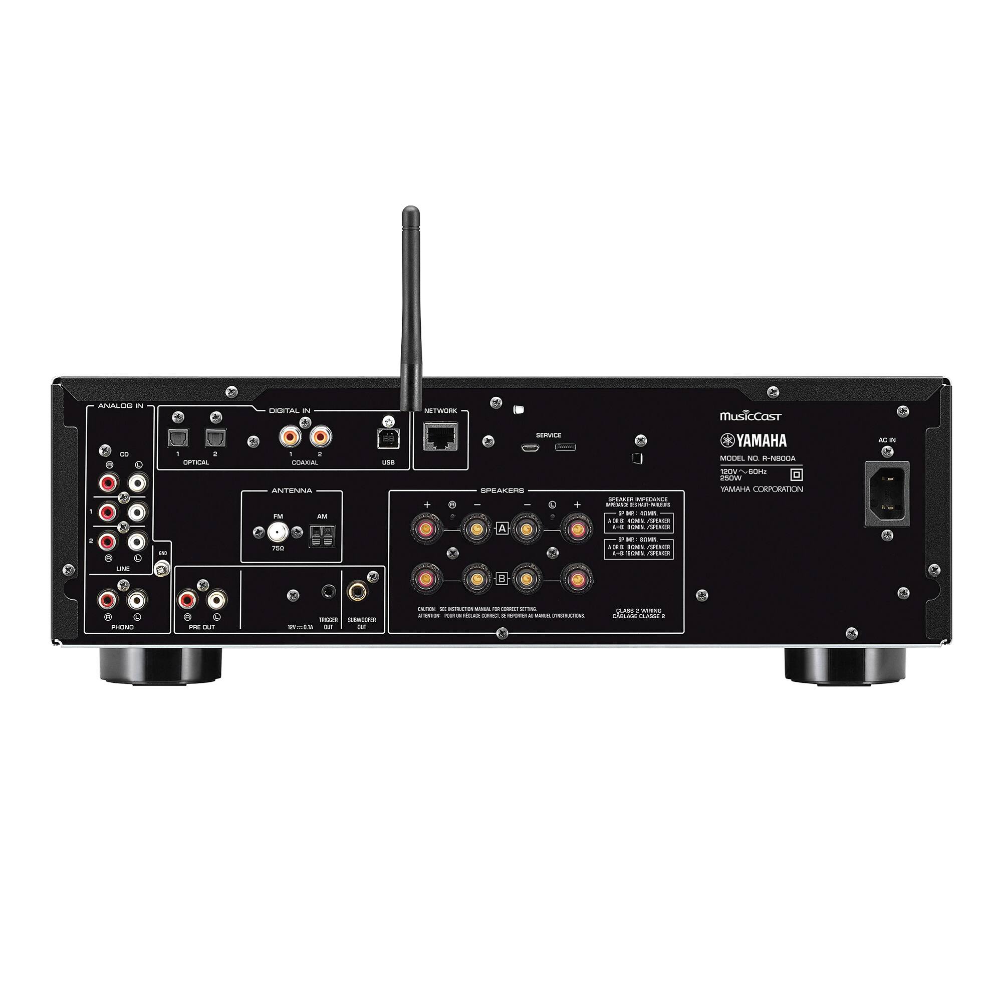 Alt View 11. Yamaha - R-N800ASL Bluetooth 240-Watt 2.0-Channel Network Stereo Receiver with Remote - Silver.