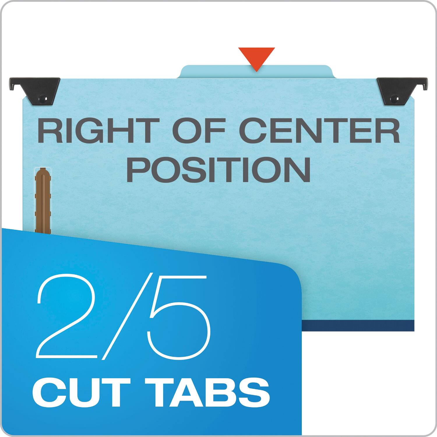 RIGHT OF CENTER POSITION  
2/5 CUT TABS