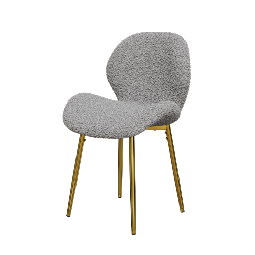 Alt View 1. GOODSILO - Set of 2 Modern Velvet Dining Chairs with Sturdy Metal Legs and Ergonomic Backrest - Grey.