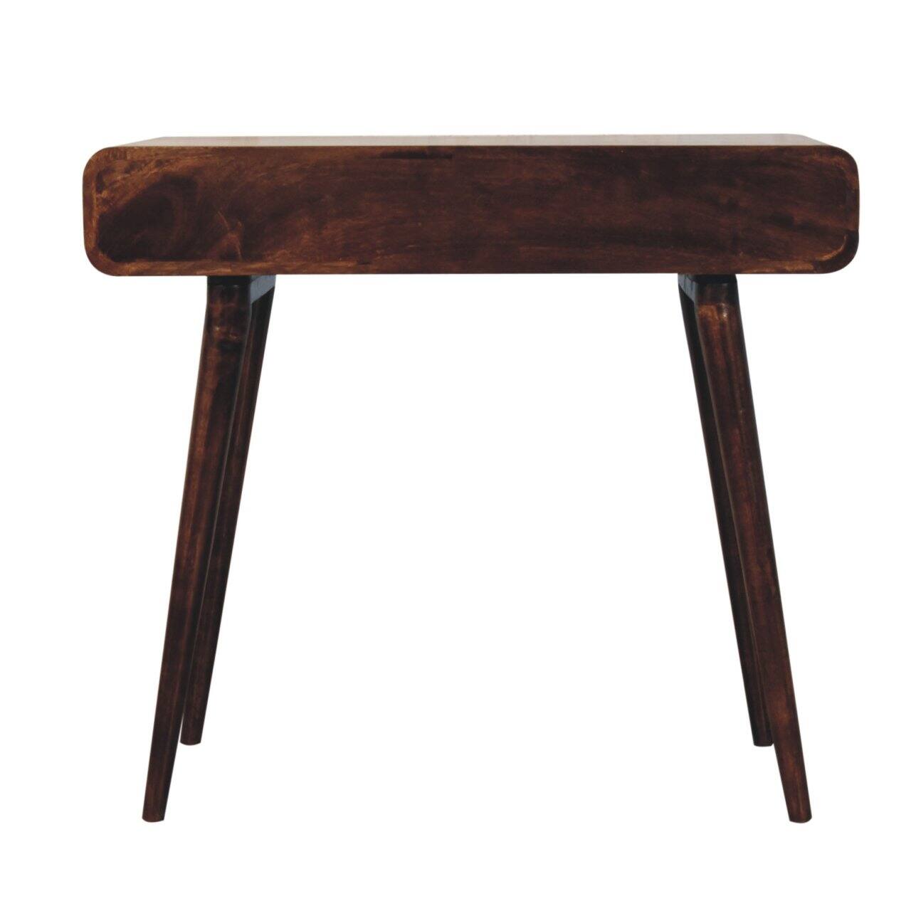 Alt View 6. Artisan Furniture - Artisan Furniture Solid Wood Curved California Walnut Writing Desk - Brown.