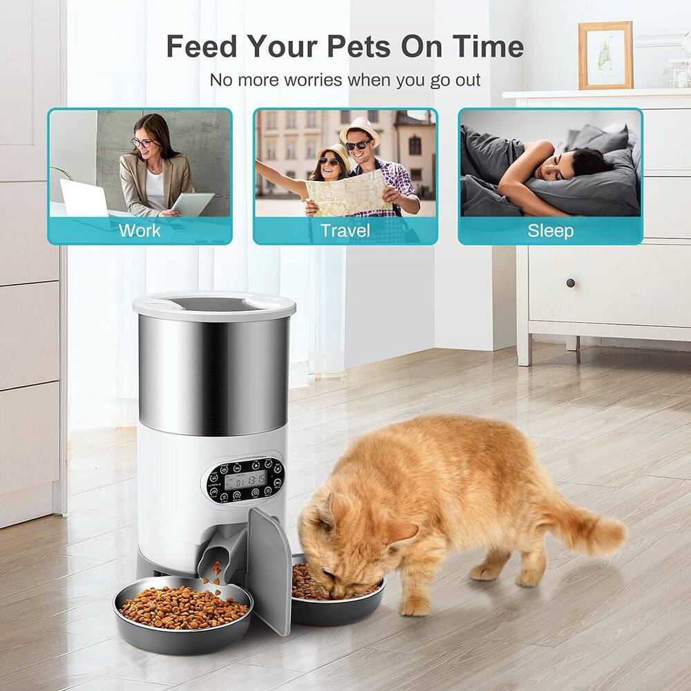 Feed Your Pets On Time  
No more worries when you go out  

Work  
Travel  
Sleep