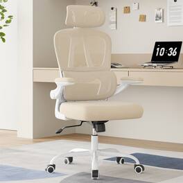Forest'nSky - Ergonomic Office Chair with Headrest & Lumbar Support, High Back Swivel Desk Chair for Home Office - khaki