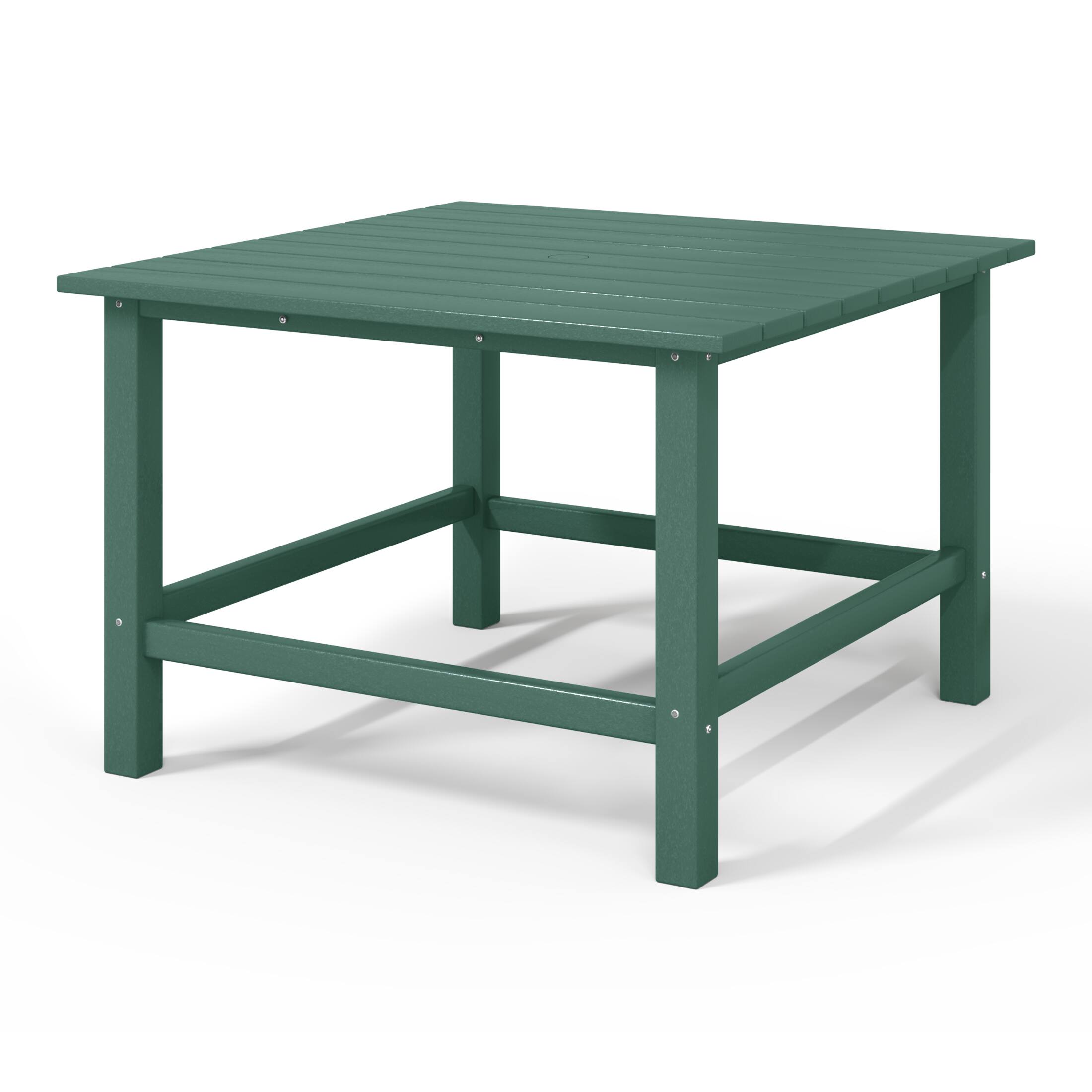 Back. WestinTrends - WestinTrends Malibu Kids Outdoor Patio Furniture HDPE 30" Wide Square Dining Table - Dark Green.