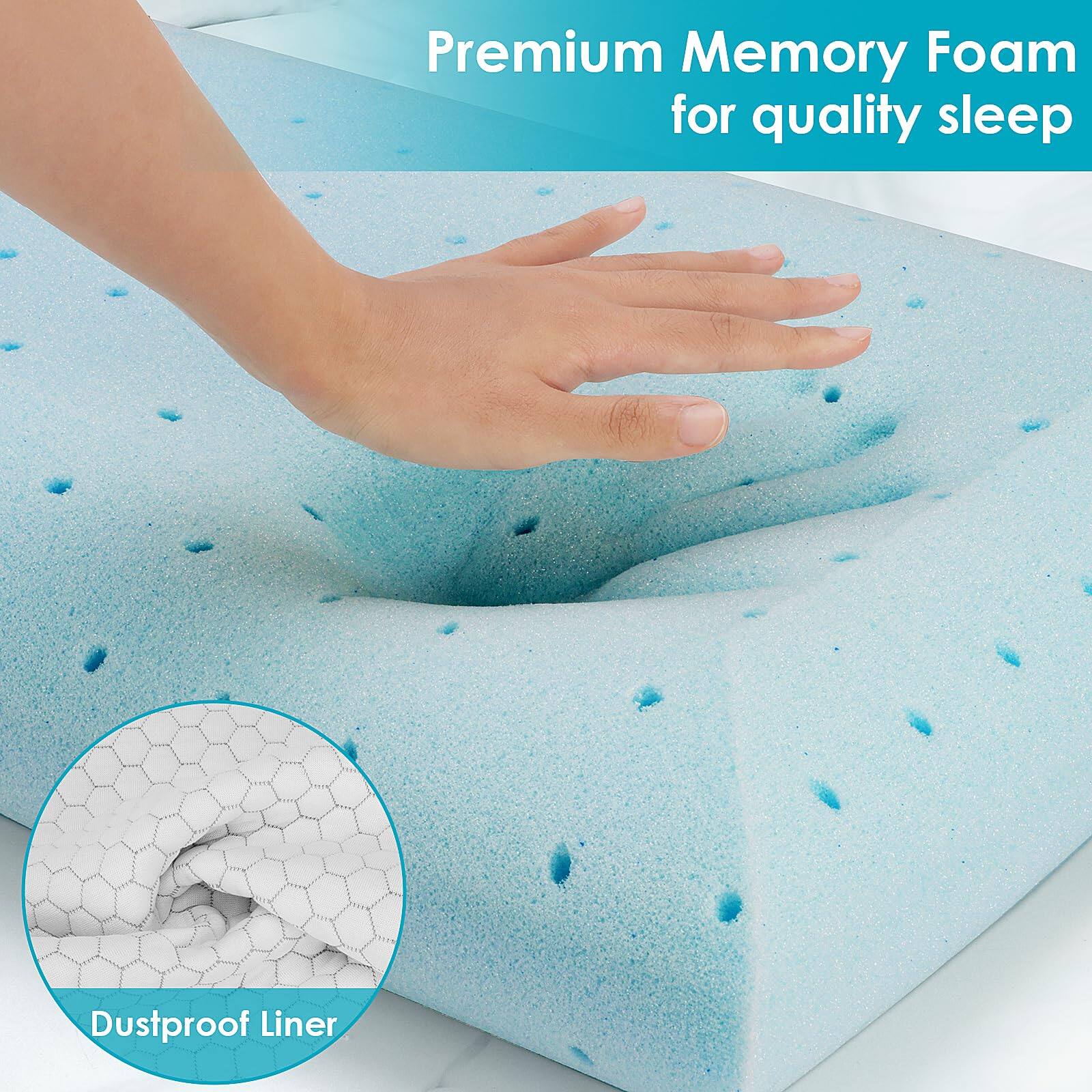 Premium Memory Foam for quality sleep  
Dustproof Liner
