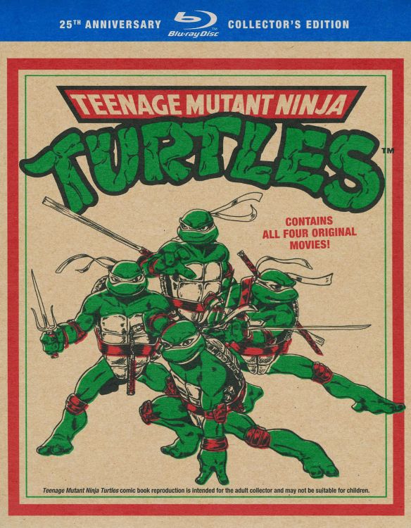  Teenage Mutant Ninja Turtles Film Collection [25th Anniversary Gift Set] [4 Discs] [Blu-ray]