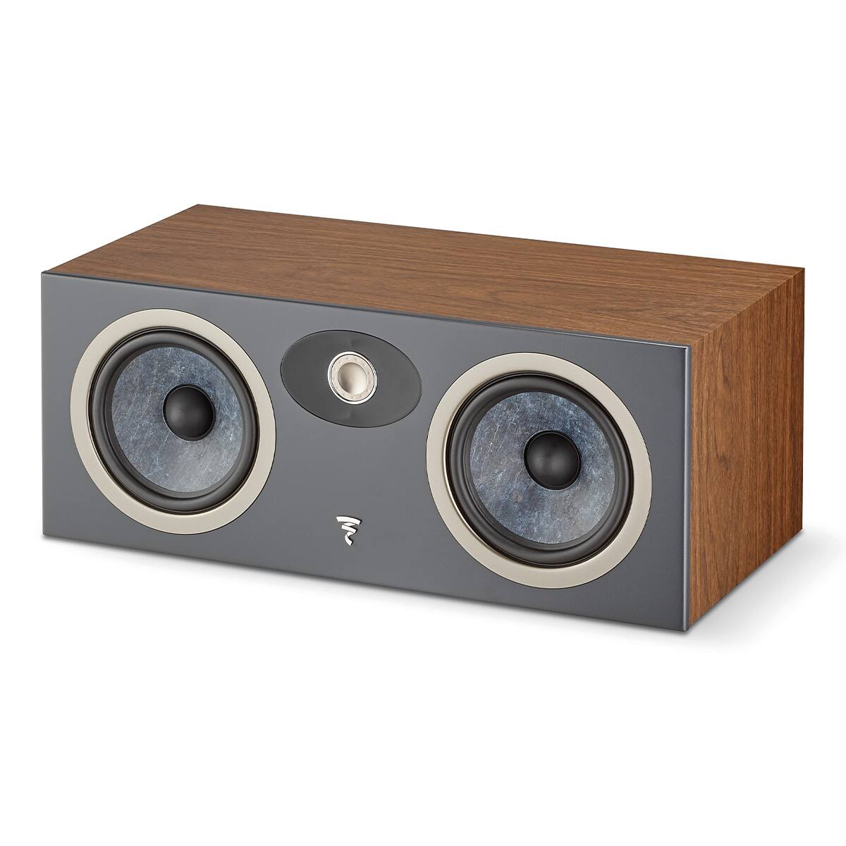 Front. Focal - Focal Theva Center 2-Way Center Channel Speaker - Each (Dark Wood) - Dark Wood.