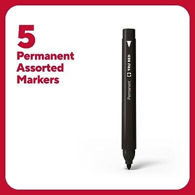 5 Permanent Assorted Markers

Permanent Markers

TRU TEC