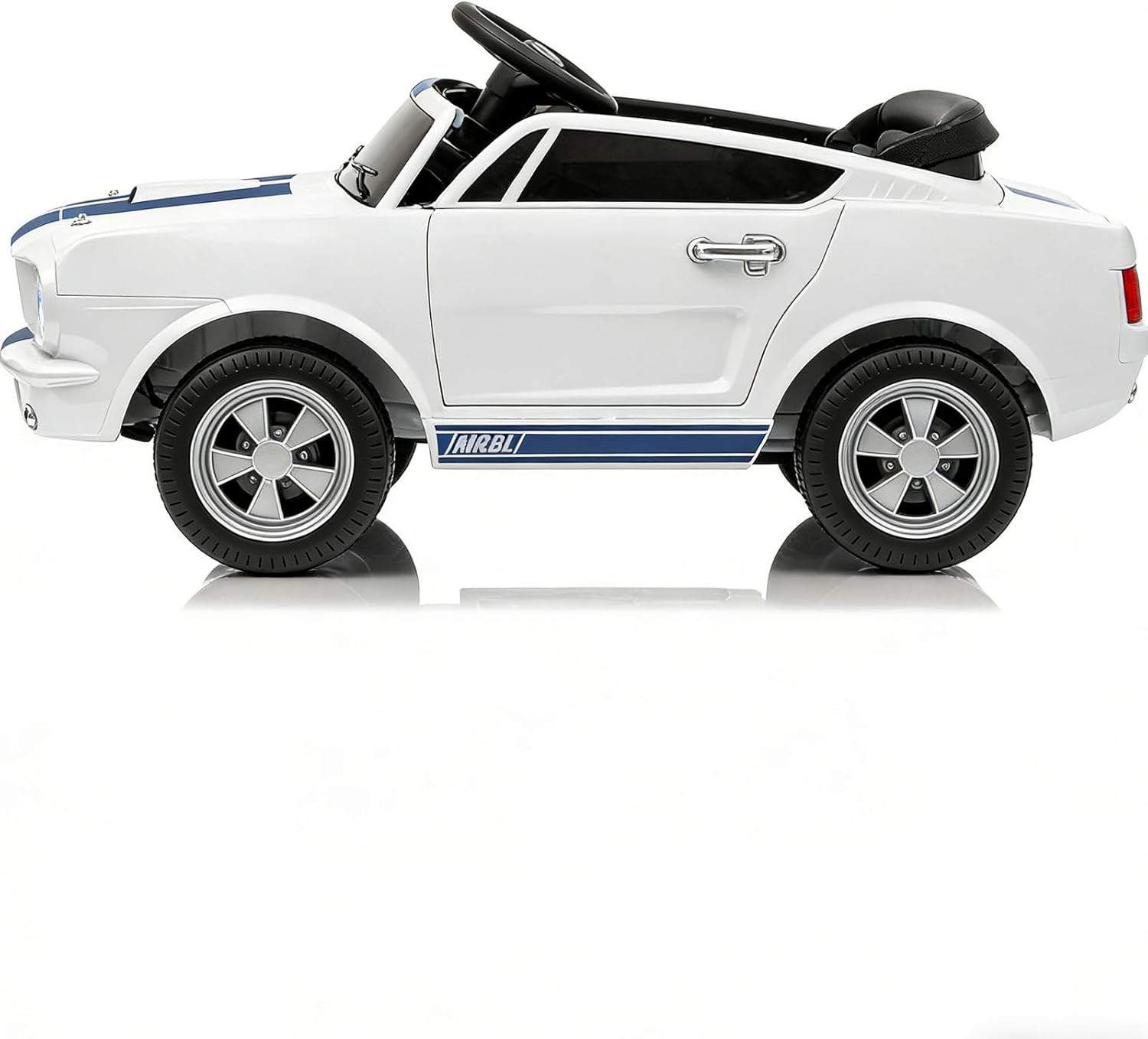 Front. Homhougo - 12V Kids Ride On Car, Light Blue Electric Toy, Remote Control, Ages 3–8.