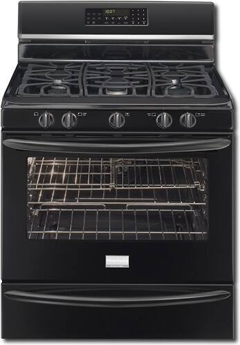 Front Standard. Frigidaire - Gallery 30" Self-Cleaning Freestanding Gas Convection Range - Black.