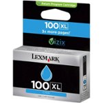 Front Zoom. Lexmark - No. 100XL High-Yield - Cyan Ink Cartridge - Cyan.