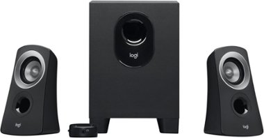 Logitech - Z313 2.1-Channel Speaker System (3-Piece) - Black - Front_Zoom