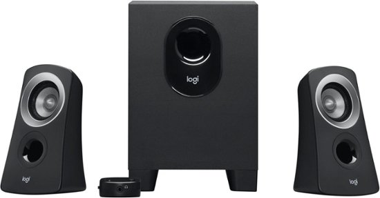 Front Zoom. Logitech - Z313 2.1-Channel Speaker System (3-Piece) - Black.