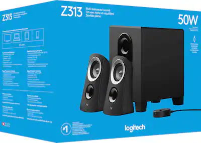 Logitech Z313 Channel Speaker System (3 Piece) for PC Black
