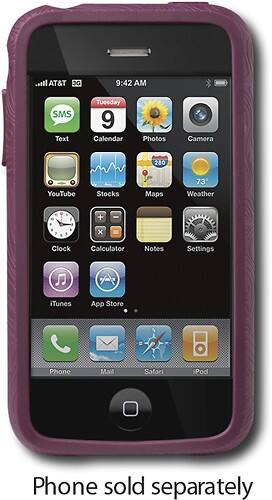 Front Standard. Incase - Protective Case for Apple® iPhone 3G/3GS - Bordeaux.