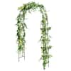 Front. Costway - Garden Arch Arbor Trellis Pergola 7.5 ft Metal Archway for Climbing Plants Party - Black.