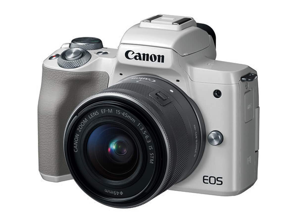 Canon - EOS M50 Mirrorless Digital Camera - with 15-45mm Lens (International Model) - White