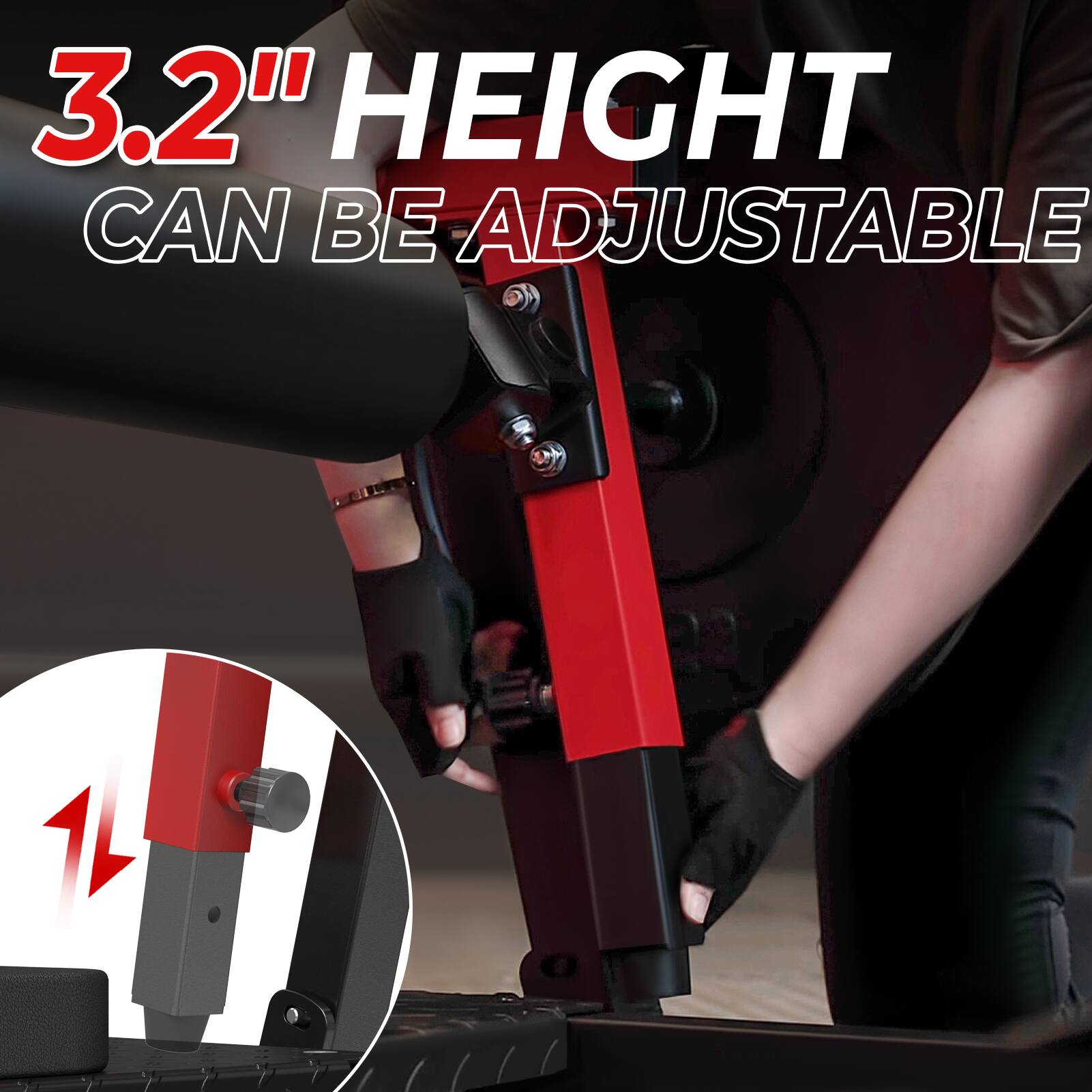 3.2" HEIGHT CAN BE ADJUSTABLE
