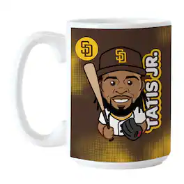 Logo Brands - Fernando Tatis Jr. San Diego Padres 15oz. Player Caricature Mug - Multicolor