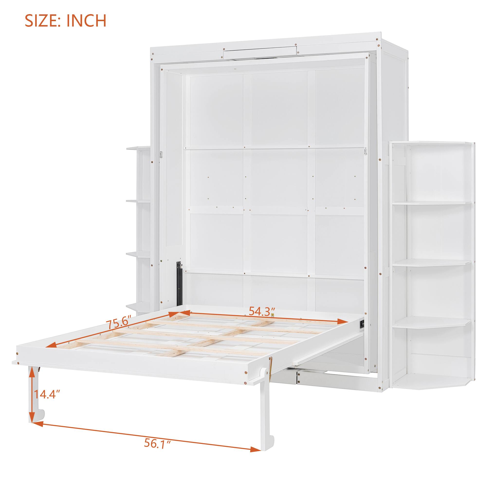 SIZE: INCH  
75.6" 54.3" 14.4" 56.1"