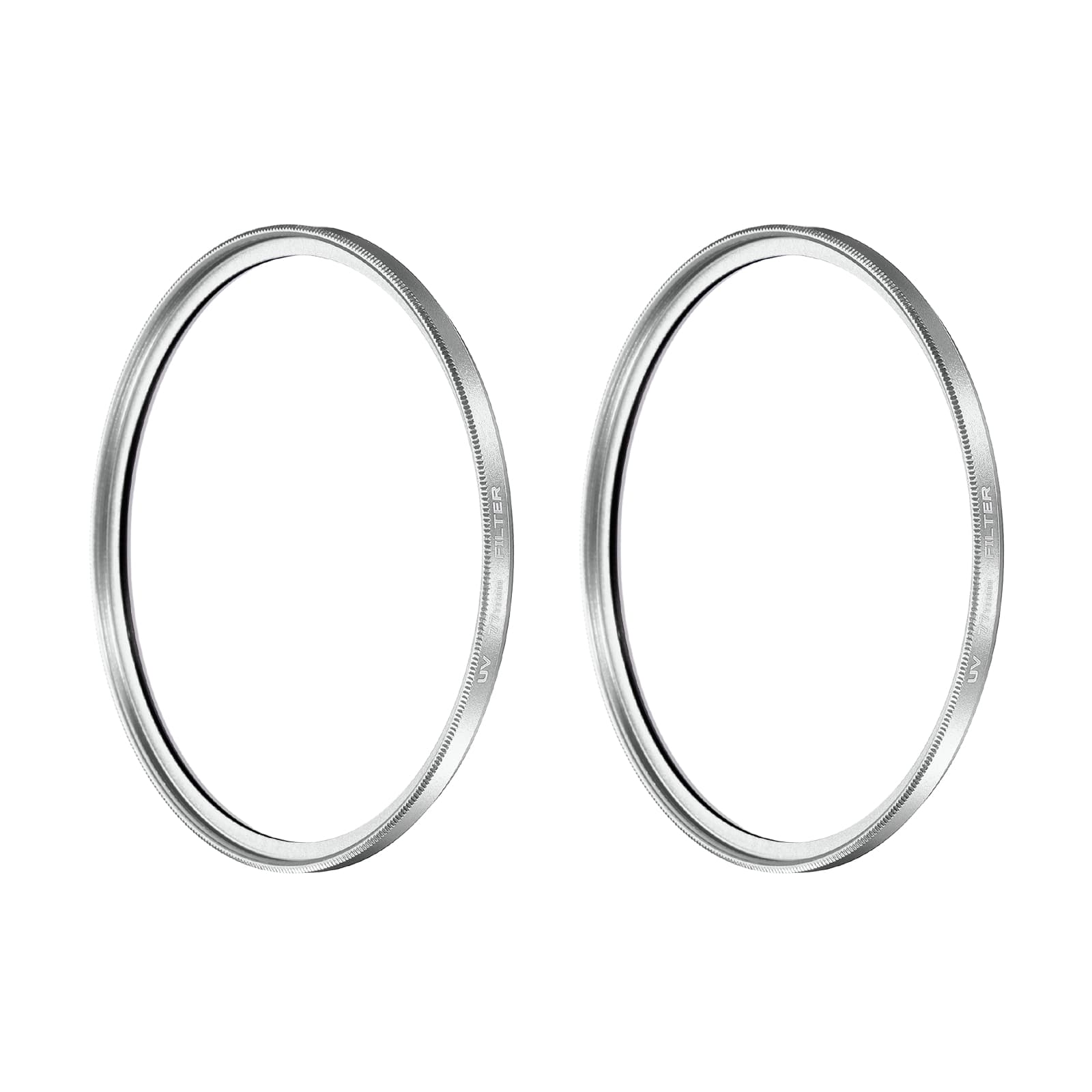 Unique Bargains - 77mm Ultra Slim Lens Filter 2pcs, Multi Coating Aluminum Circular Screw-in Protection for Photography