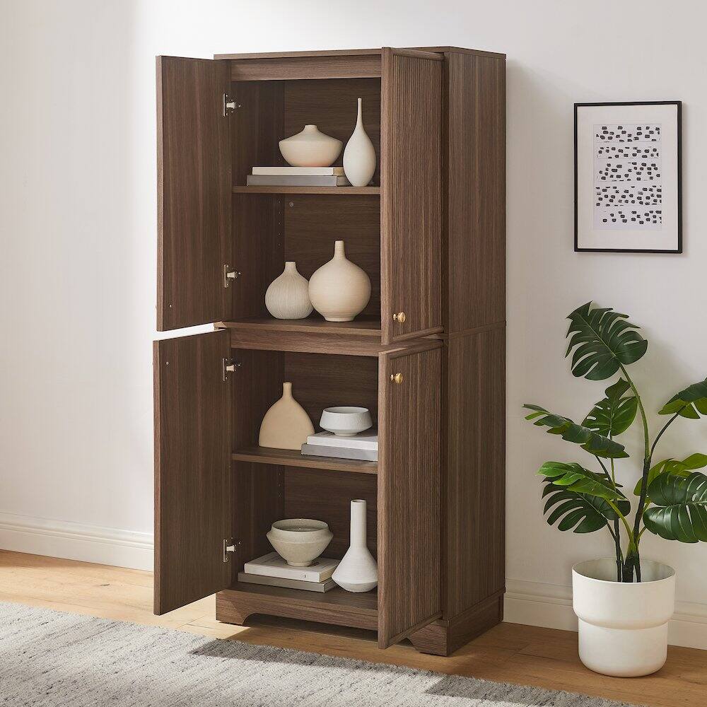 Alt View 5. Crosley Furniture - Naomi Kitchen Storage Pantry - Walnut.